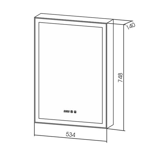 Зеркало-шкаф Azario Киото 60х80 белый  LED-00002358 - 2