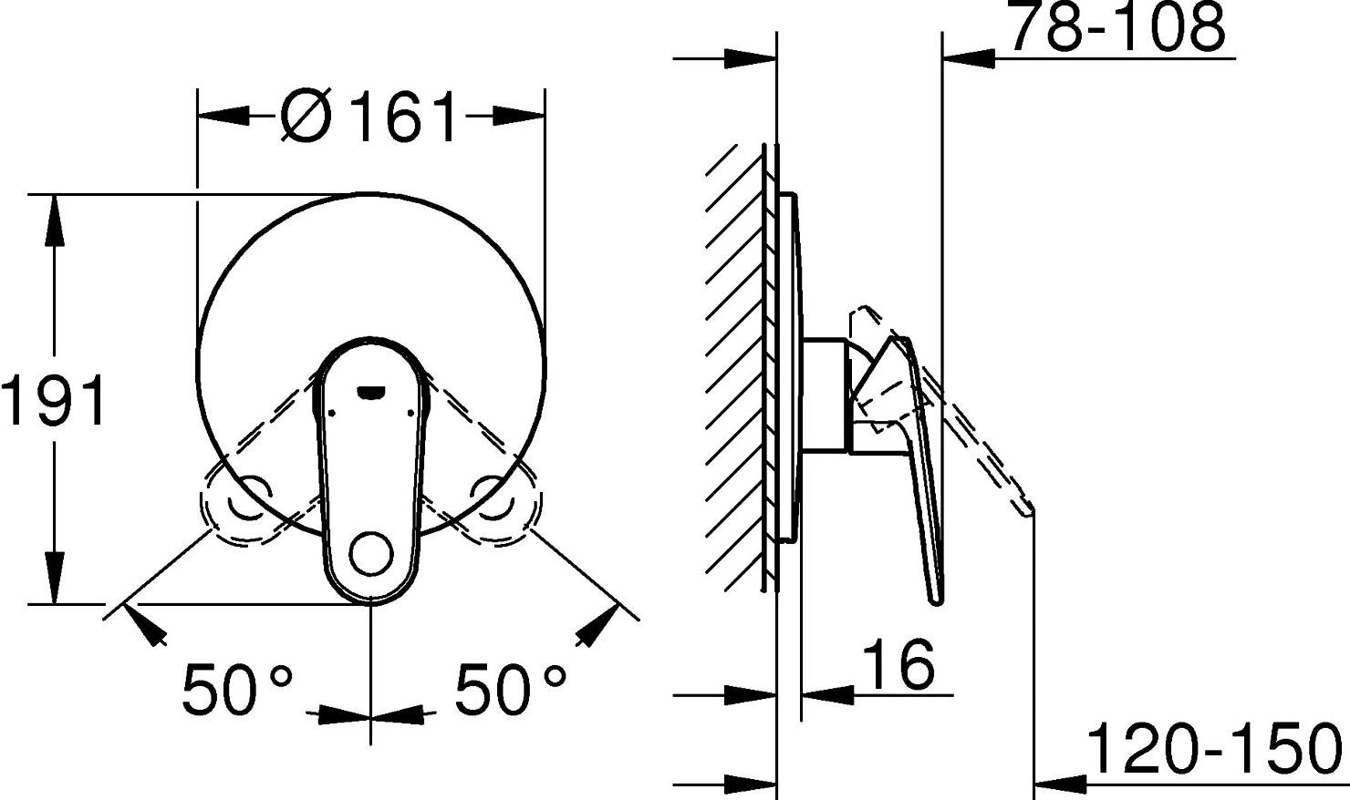 Смеситель Grohe Europlus II 19537002 для душа - 1