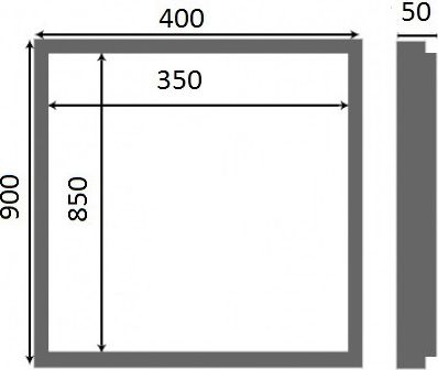 Люк настенный Люкер К  90x40 К 90x40 - 9