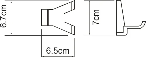 Крючок двойной Wasserkraft Lopau хром K-6023D - 2