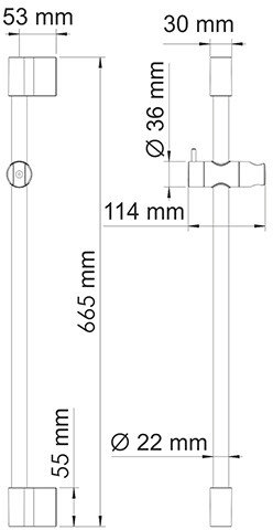 Душевая штанга Wasserkraft Mindel A154 - 1