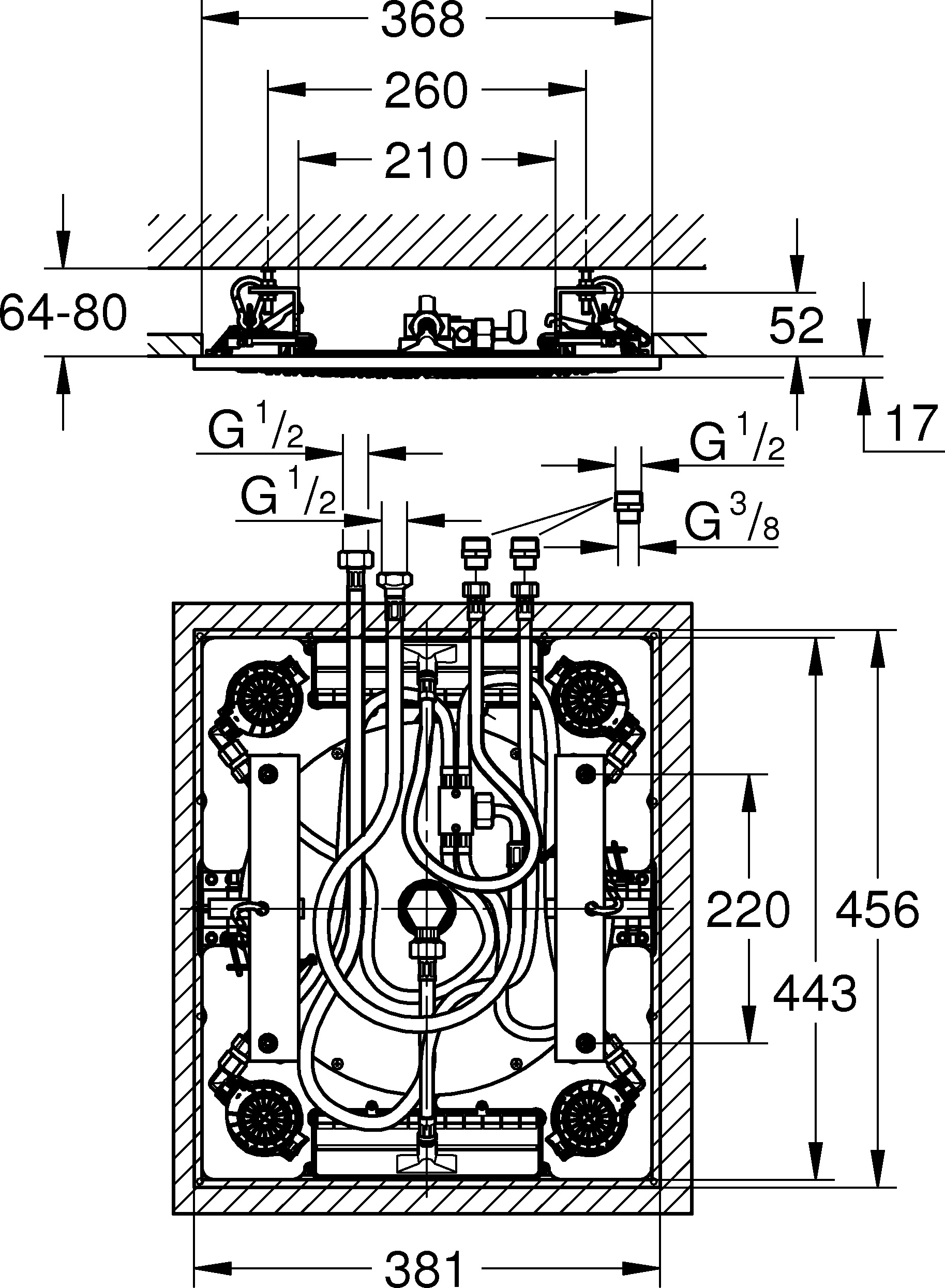 Верхний душ Grohe Rainshower F-Series 27939001 - 7