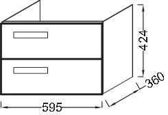 Тумба под раковину Jacob Delafon Rythmik 36 см  EB1300-G1C - 1