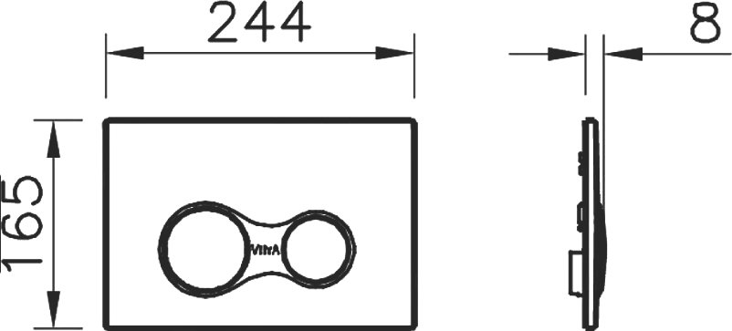 Кнопка смыва VitrA Sirius 740-0486 матовый хром - 4