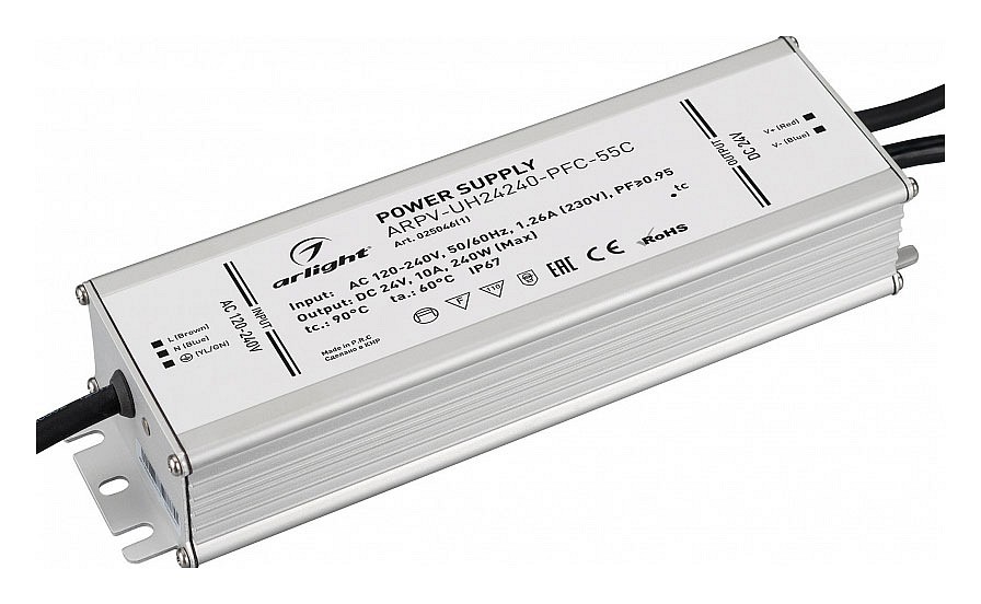 Блок питания Arlight ARPV-UH24240-PFC-55C 24V 240W IP67 10A 025046(1) - 0