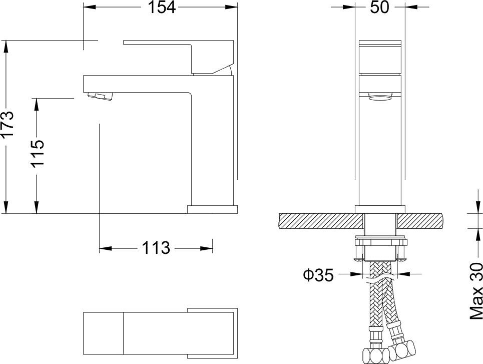 Смеситель для раковины Timo Selene хром (2061F) 2061/00F - 8