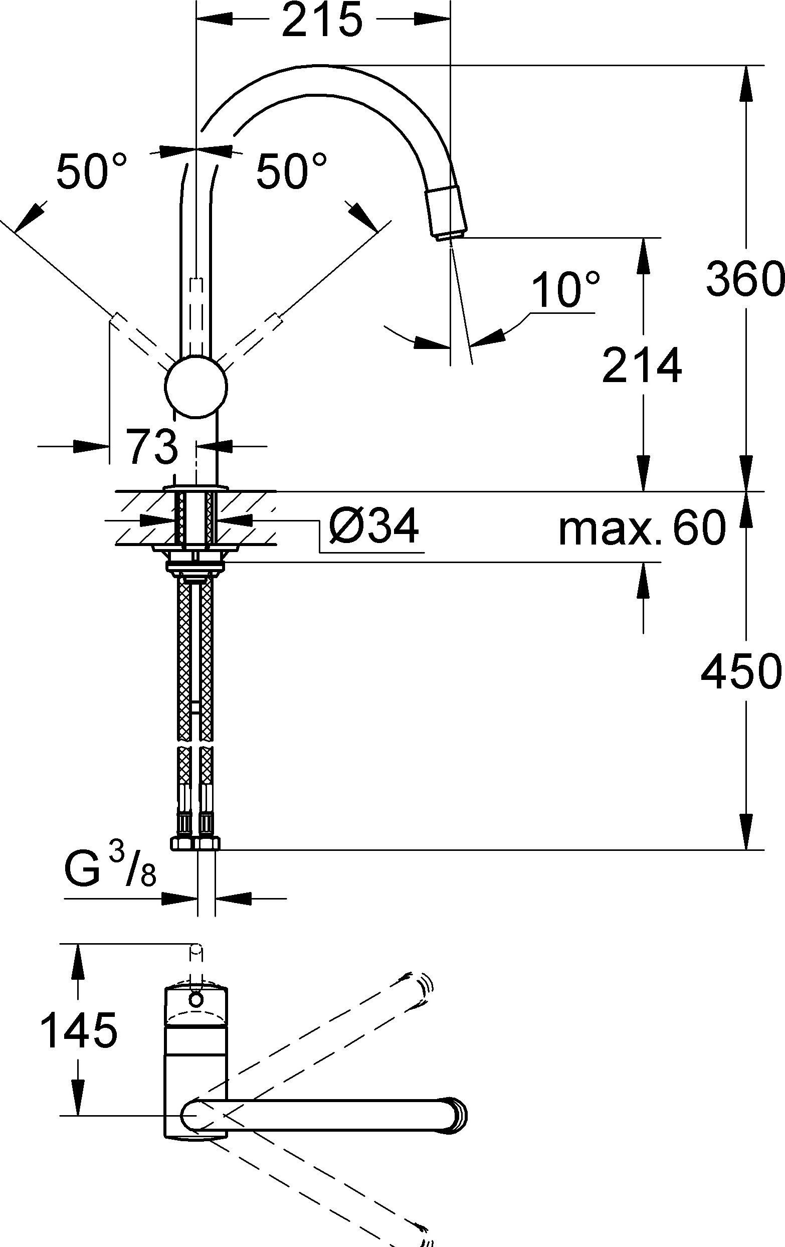 Смеситель Grohe Minta 32918000 для кухонной мойки - 2