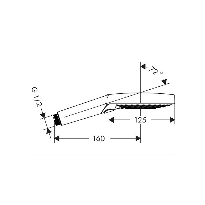 Душевая лейка Hansgrohe  12.5 см  26531400 - 1