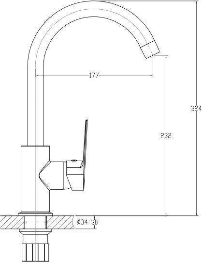 Смеситель Agger Splendid  A0900100 для кухонной мойки - 2