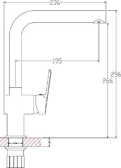 Смеситель Agger Strong A1400100 для кухонной мойки - 3