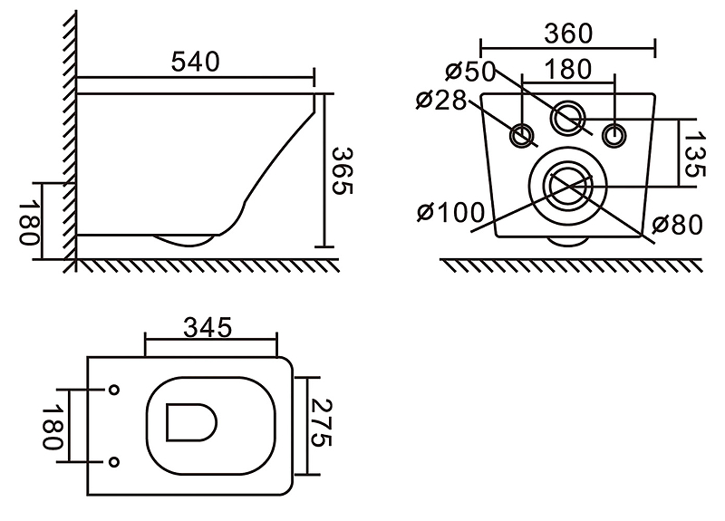 Унитаз подвесной BelBagno Sela с крышкой, черный матовый BB3201CHR-MB/BB3201SC-MB - 3