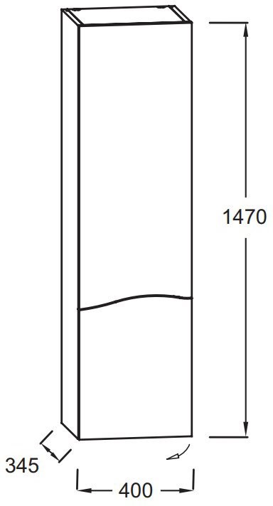 Шкаф-пенал Jacob Delafon Sherwood EB1836LRU-P13 L состаренный дуб - 1