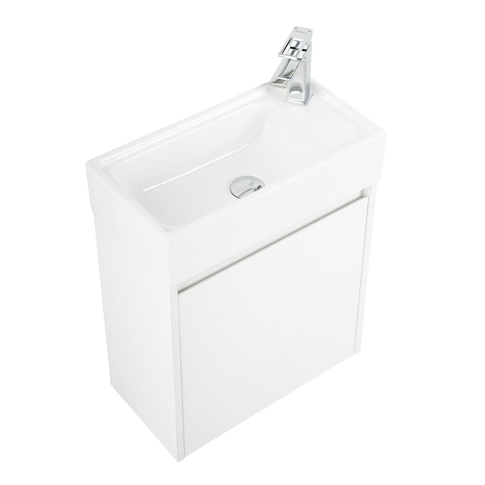 Тумба с раковиной Belbagno Kraft Mini 50 R белый матовый - 3