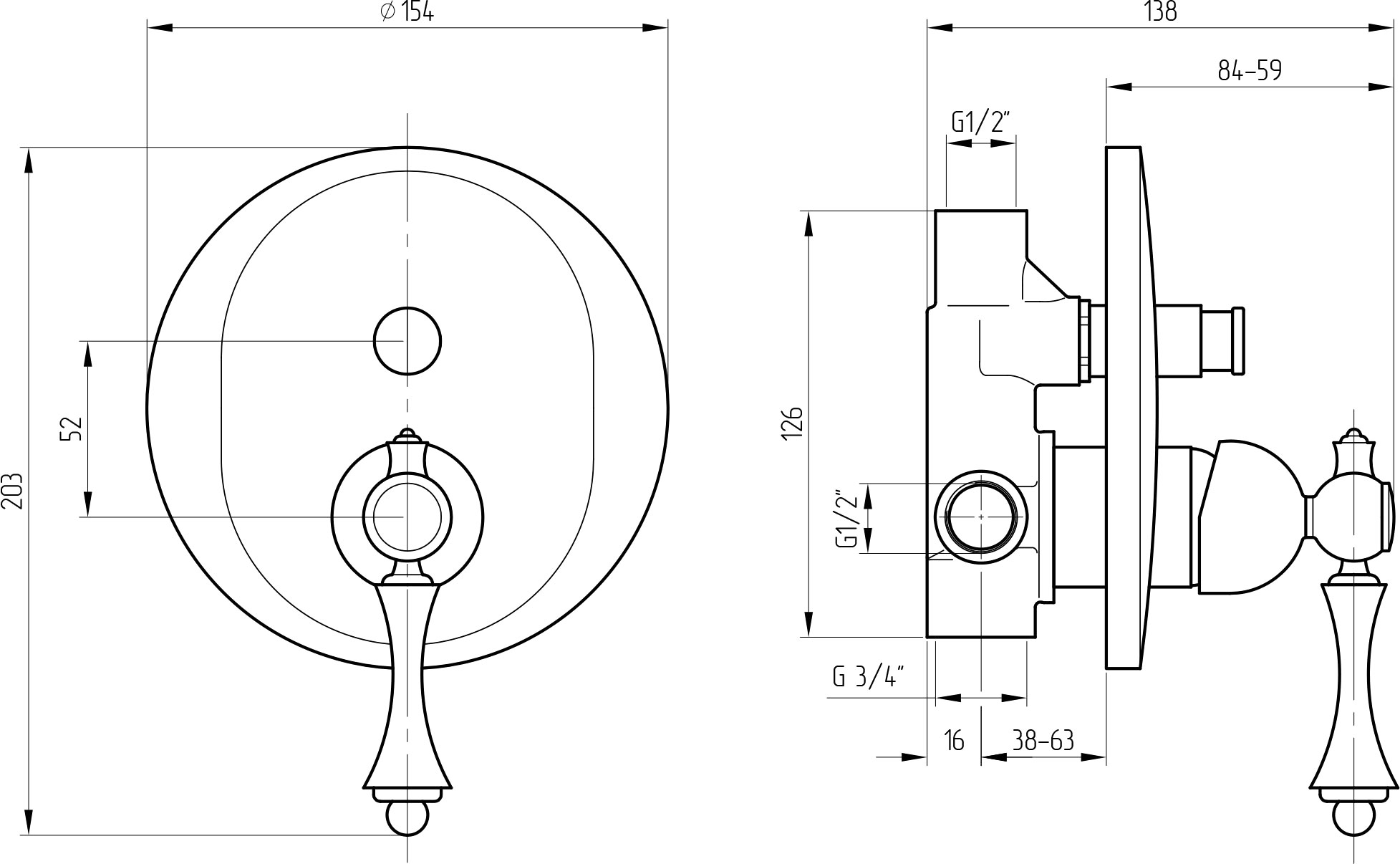 Смеситель Migliore Bomond ML.BMD-9772 Do С ВНУТРЕННЕЙ ЧАСТЬЮ 26892 - 2