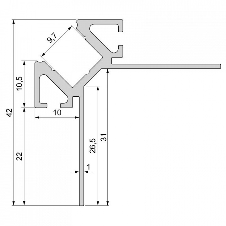 Профиль накладной Deko-Light EV-02-08 975353 - 1