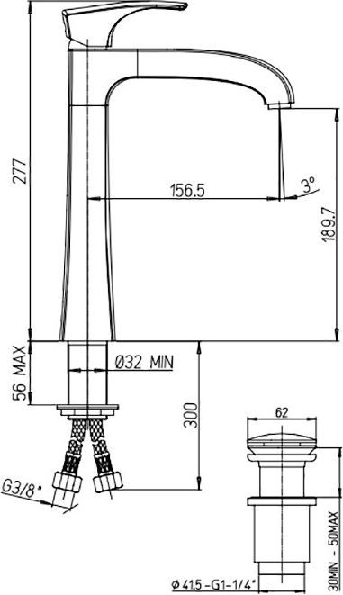 Смеситель для раковины Paini Lady 89PW211LLLSSR - 1