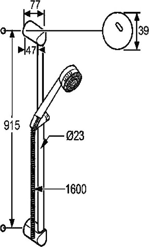 Душевой гарнитур Kludi Zenta  6084086-00 - 3