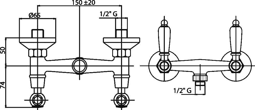 Смеситель Cezares Diamond DIAMOND-D-01-Sw для душа - 1