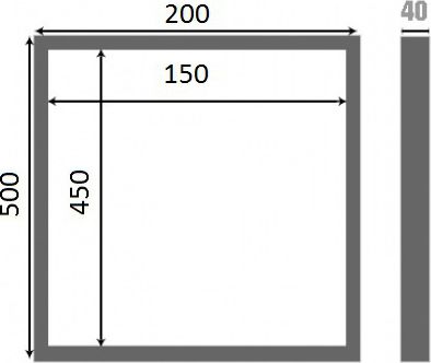 Люк настенный Люкер К 50x20 - 6