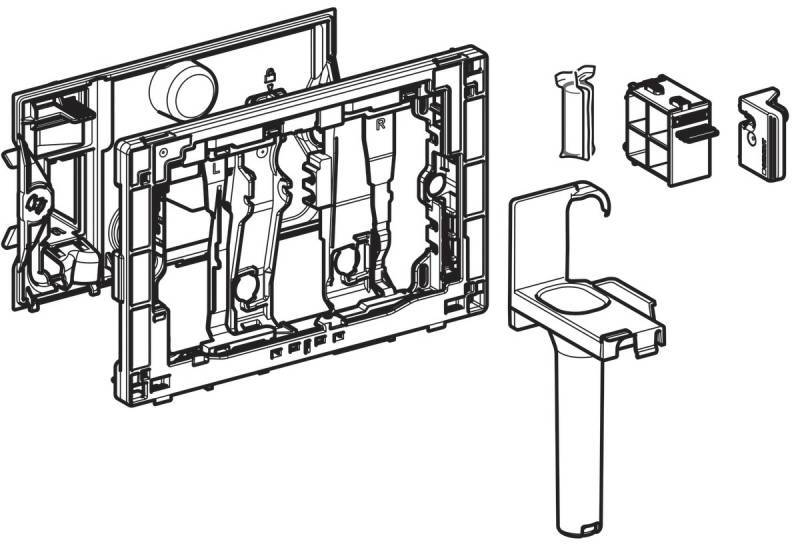 115.062.BZ.1 Вставной блок для Geberit DuoFresh Stick, для смывных бачков скрытого монтажа Sigma 12 см: Антрацит - 1