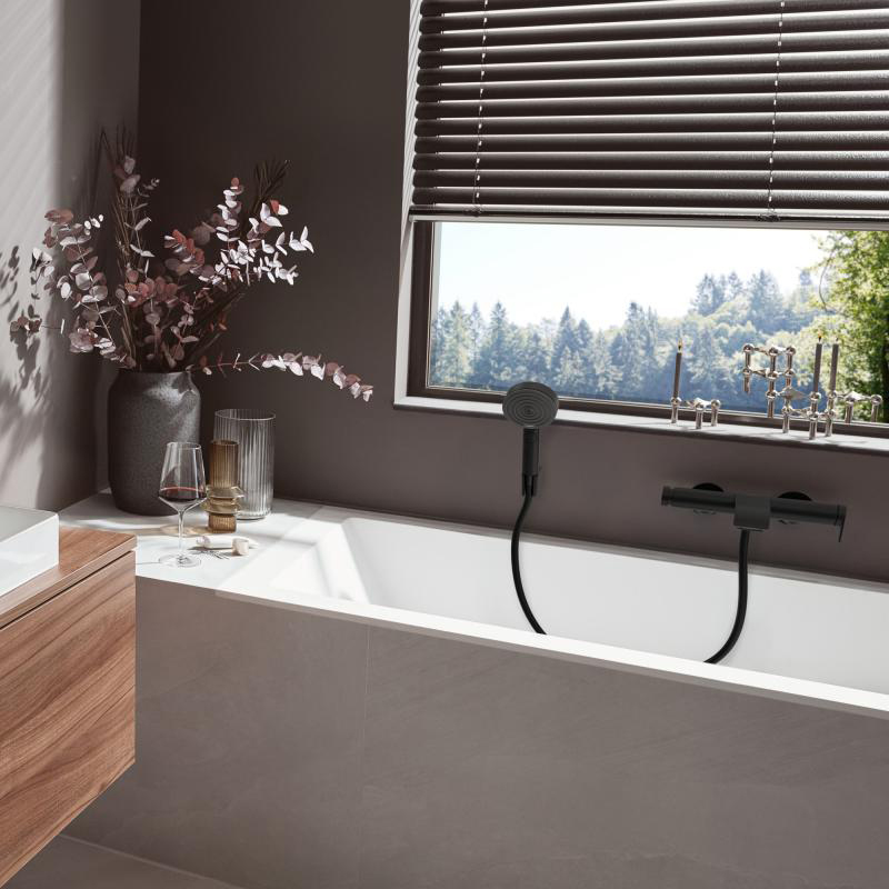 Смеситель для ванны Hansgrohe Vivenis черный матовый 75420670 - 1