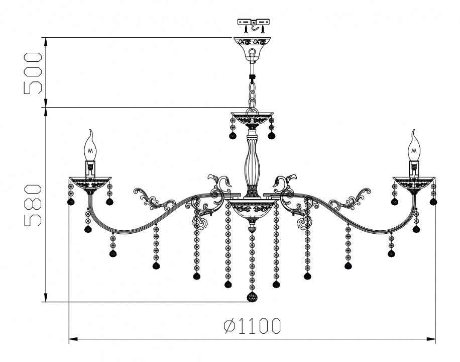 Подвесная люстра Maytoni Bellona ARM386-12-W - 1