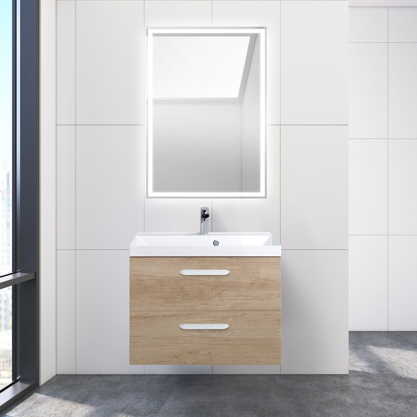 Комплект мебели BelBagno Aurora 70 светлое дерево - 1