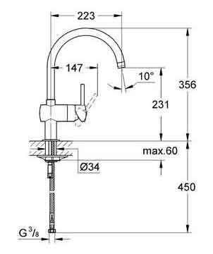 Смеситель Grohe Minta 32917000 для кухонной мойки - 14