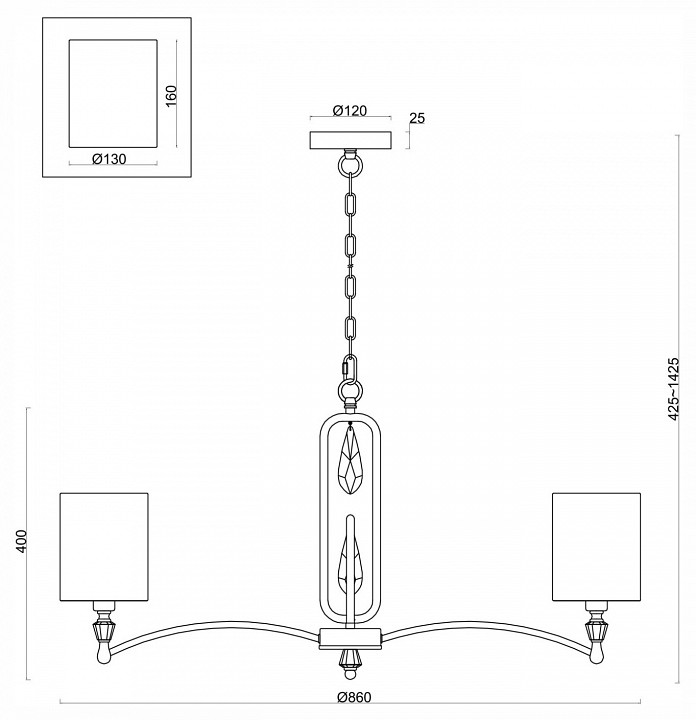 Подвесная люстра Freya Riverside FR1007PL-08N - 2