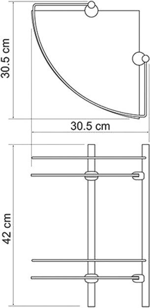 Полка Wasserkraft K-3122 угловая - 3