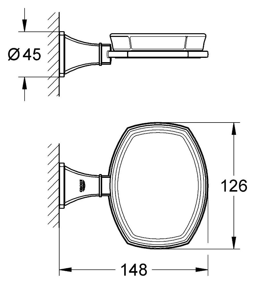 Мыльница Grohe Grandera 40628000 - 6