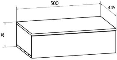 Тумба DIWO Элиста 50 антрацит С20443 - 2