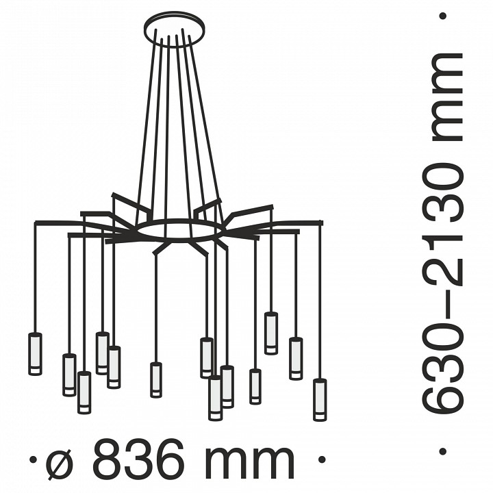 Подвесная люстра Maytoni Davida MOD035PL-12W - 2