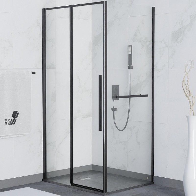 Душевой уголок RGW Stilvoll SV-42-1B 130x100 профиль черный стекло прозрачное 323242130-014 - 0