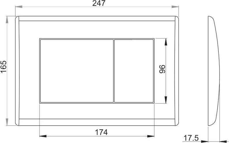 Кнопка смыва AlcaPlast ALCA M271 хром глянцевый - 3