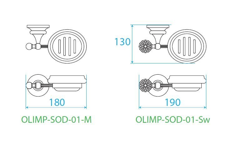 Мыльница Cezares OLIMP  OLIMP-SOD-02-Sw - 2