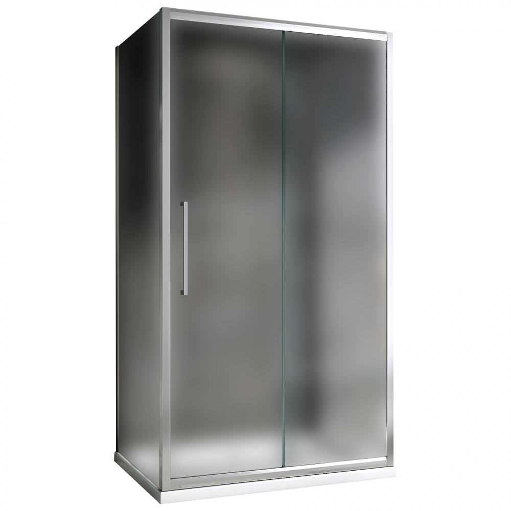 Душевой уголок Abber Schwarzer Diamant 110x60 профиль хром стекло матовое AG30110MH-S60M-S60M - 0