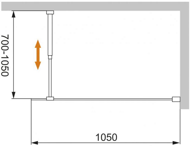 Душевая перегородка Cezares Liberta-L-1-105-C-Cr - 2