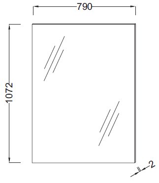 Зеркало Jacob Delafon Struktura EB1209 80 см EB1209-NF - 2