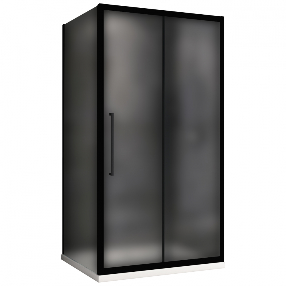 Душевой уголок Abber Schwarzer Diamant 120x100 профиль черный стекло матовое AG30120BMH-S100BM - 0