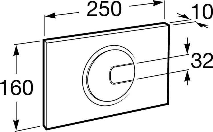 Кнопка смыва Roca PRO In-Wall PL4 хром 890098001 - 1