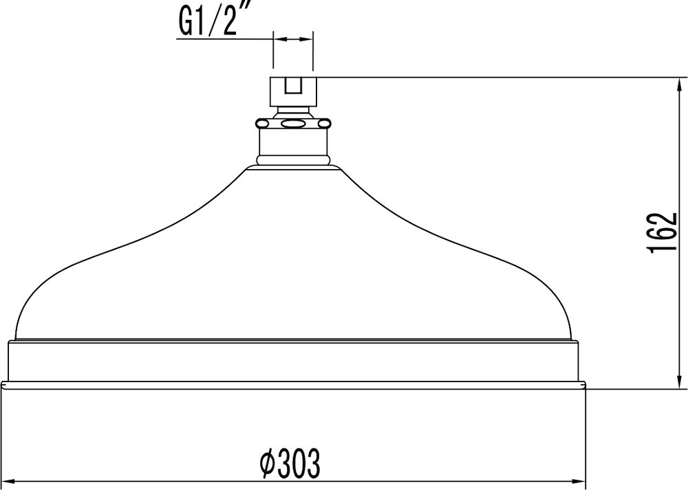 Душевая лейка верхняя Lemark LM9830B, круглая диаметр 303 мм, для серий VINTAGE/VILLA, бронза - 1