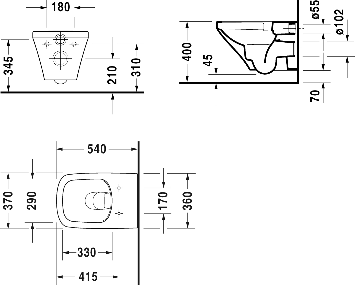 Унитаз подвесной Duravit DuraStyle 45510900A1 - 3