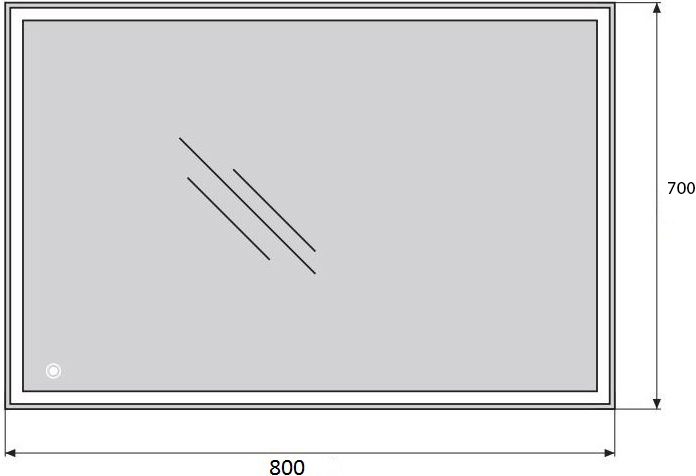 Зеркало BelBagno SPC-GRT-700-800-LED-TCH - 3