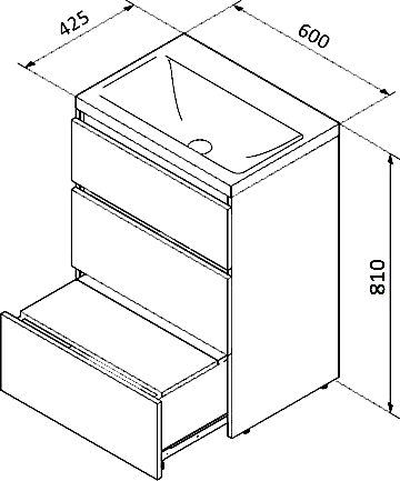 Тумба для комплекта Am.Pm Gem S 60 M91FSX0602WG - 4