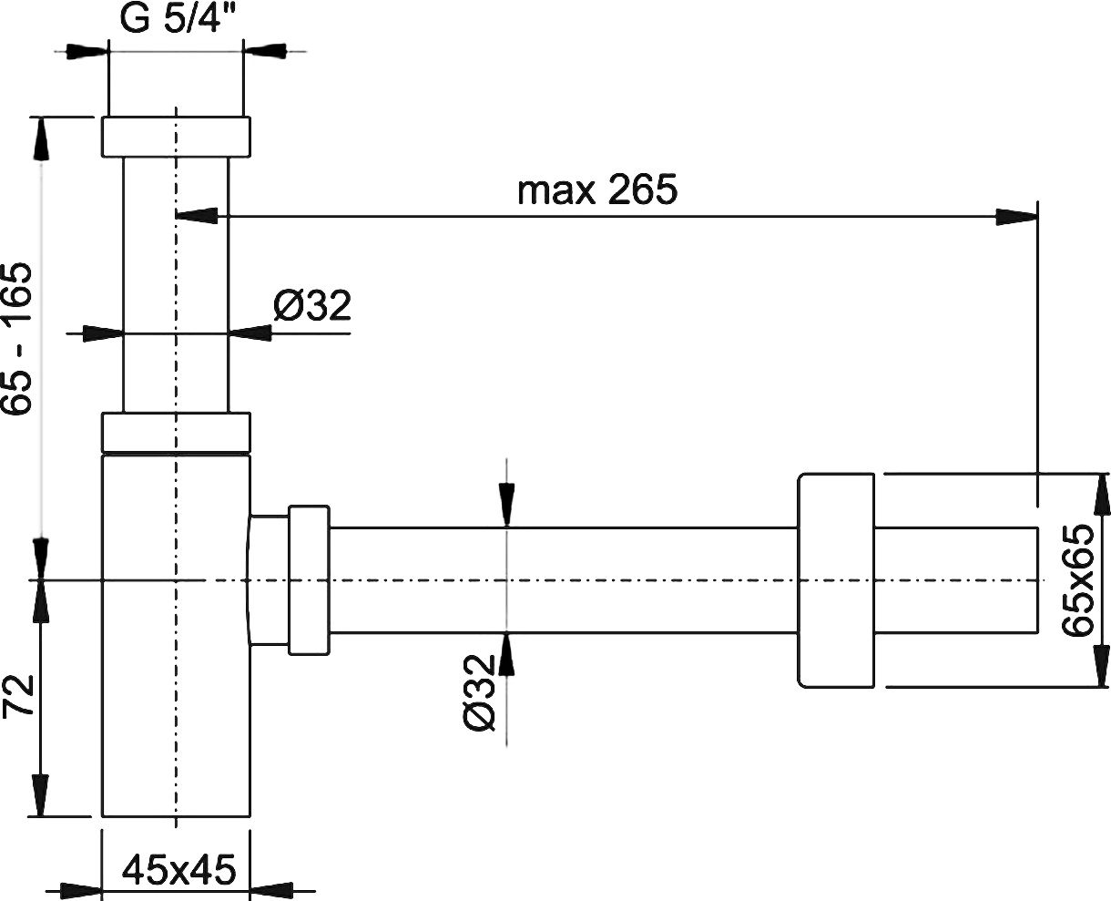 Сифон для раковины AlcaPlast A401 - 8