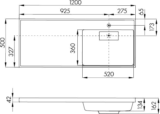 Тумба с раковиной Акватон Лондри 120 R, под стиральную машину - 8