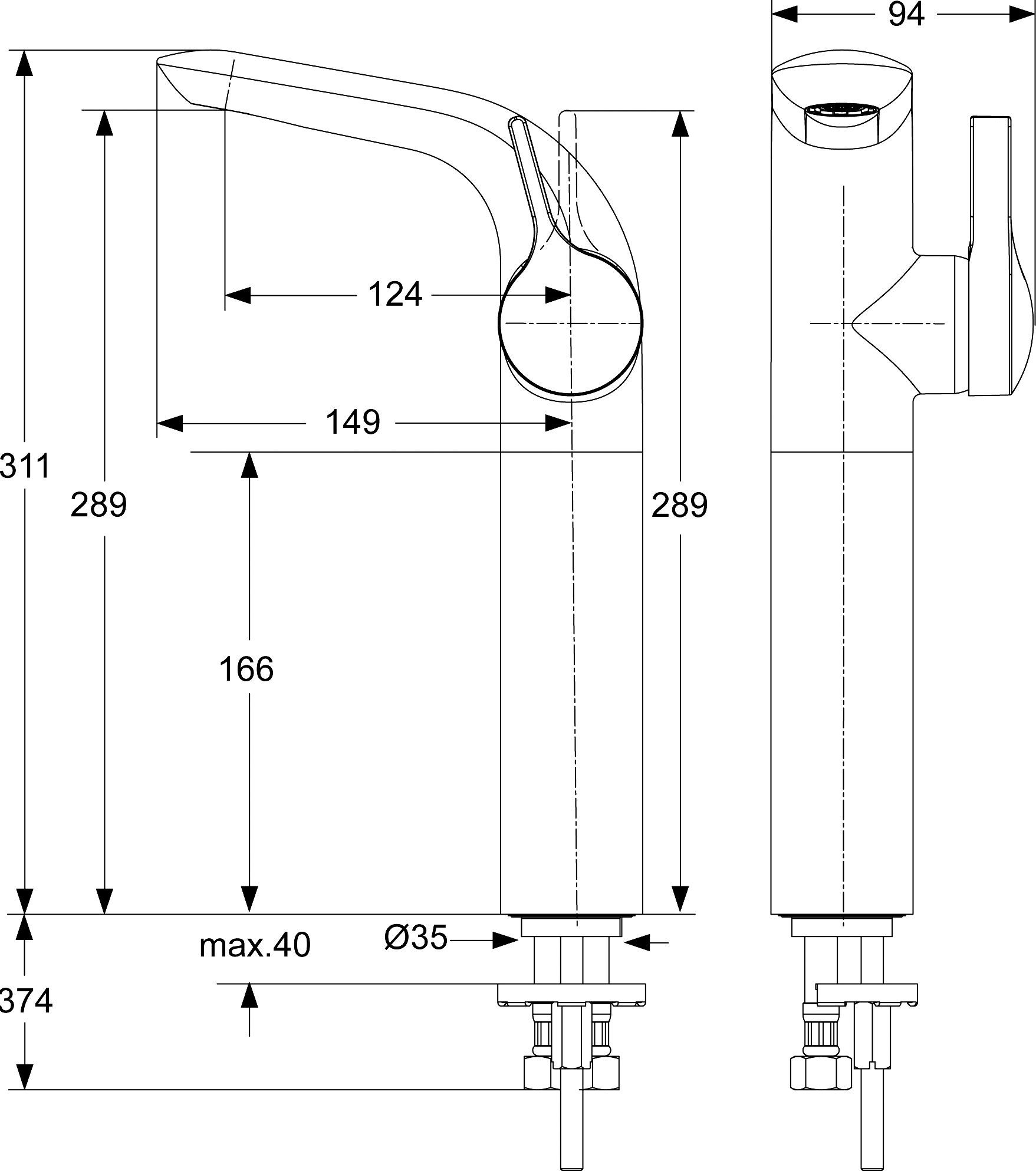 Смеситель для раковины Ideal Standard Melange хром  A4266AA - 2