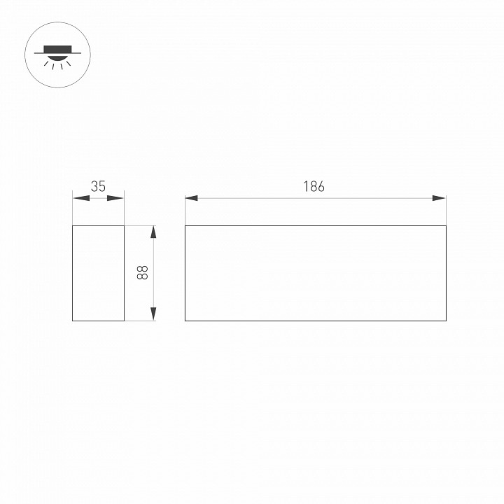 Потолочный светодиодный светильник Arlight SP-Orient-Surface-TC-S186x35-15W Warm3000 031861 - 5