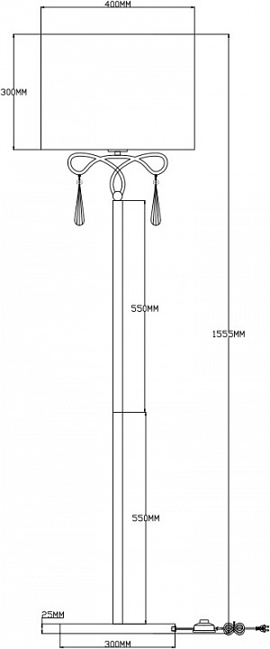 Торшер Moderli Mae V2564-1F - 1